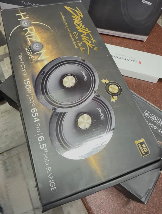 Bowstrik 150 watt RMS Horizon series midrange speakers 6.5 inch