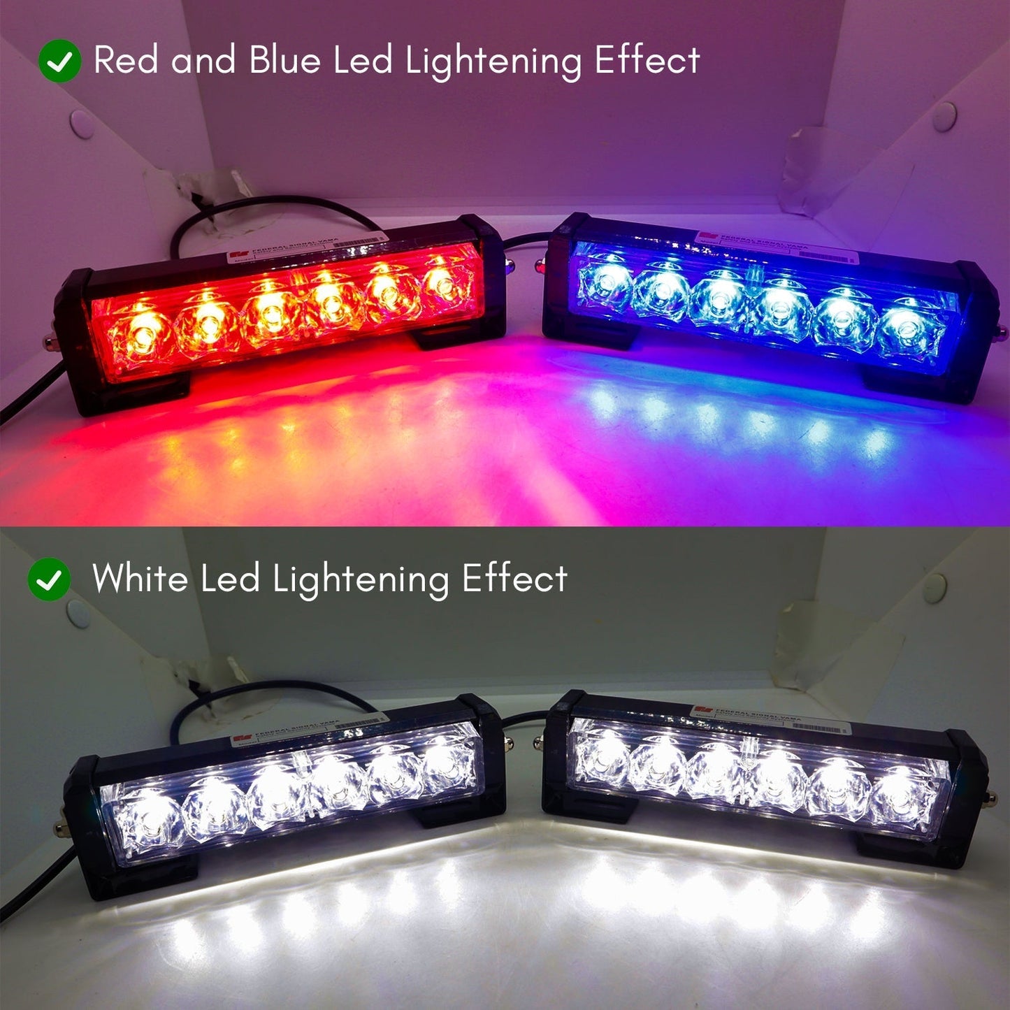 Federal Flashers RED, BLUE, WHITE with 20+ modes and wireless remotes
